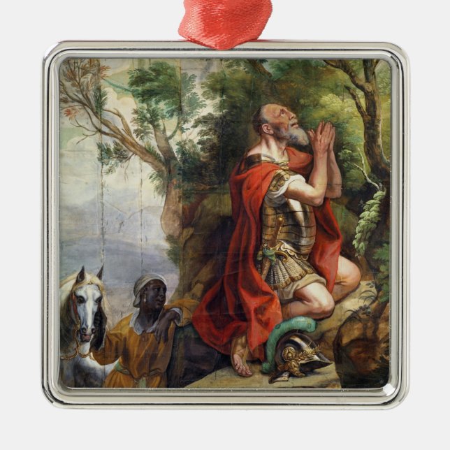 The Prayer of Gideon, cartoon for a tapestry Metal Ornament (Front)
