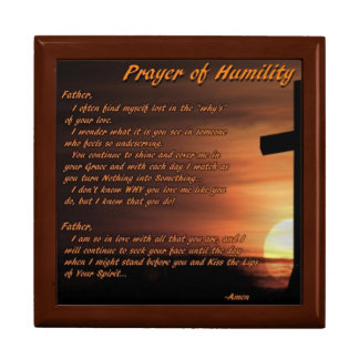 The Prayer of Humility keepsake box