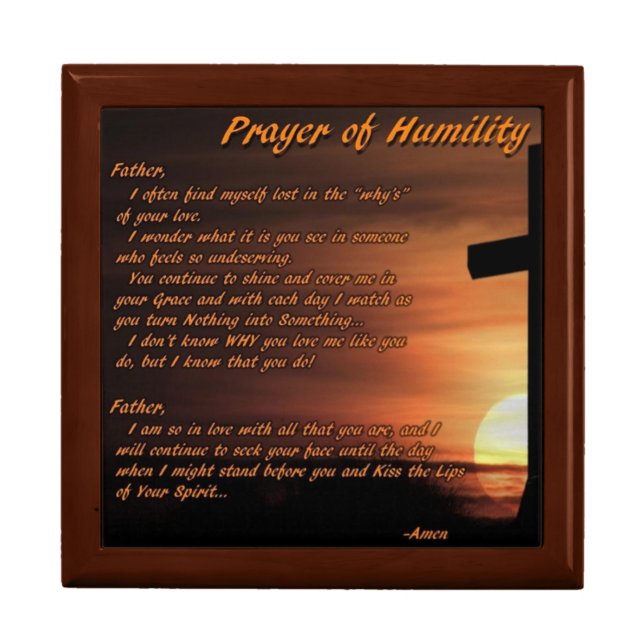 The Prayer of Humility keepsake box (Front)