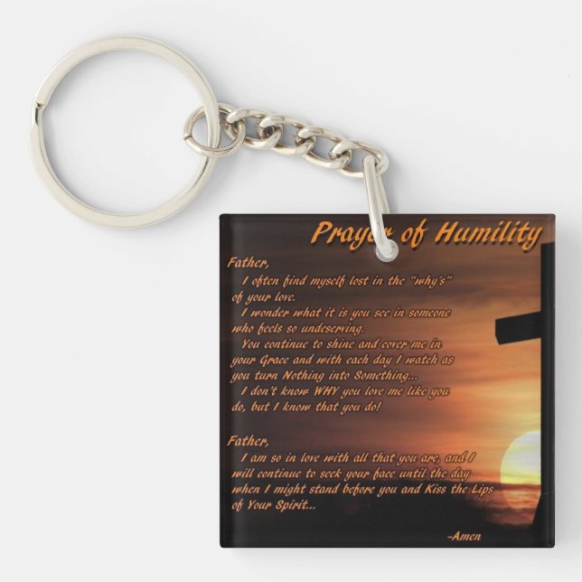 The Prayer of Humility keychain (Front)