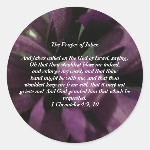 The Prayer of Jabez Classic Round Sticker