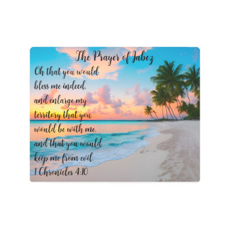 The Prayer of Jabez Metal Wall Art, 8" x 8" Print