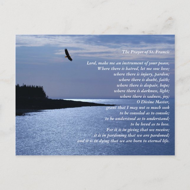 The Prayer of St. Francis Postcard (Front)