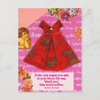the prayer of thank you postcard