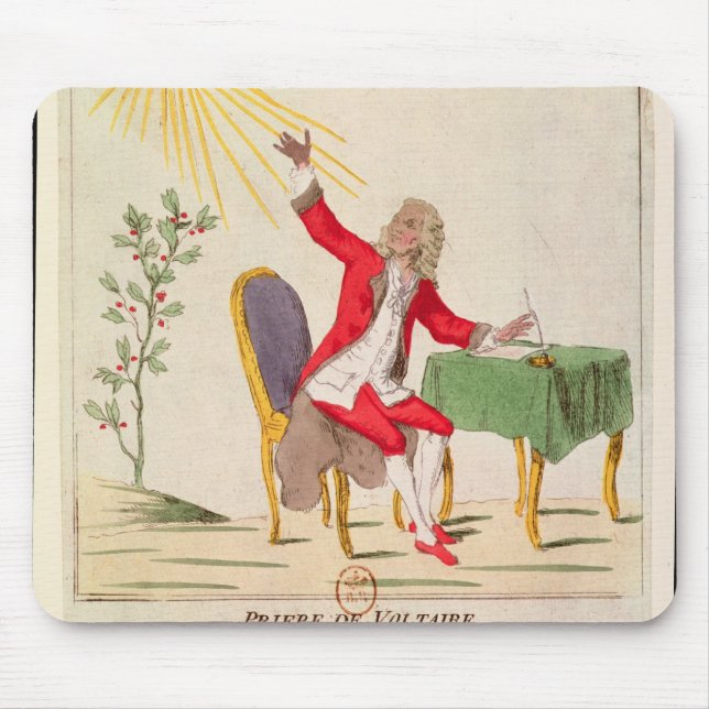 The Prayer of Voltaire Mouse Pad (Front)