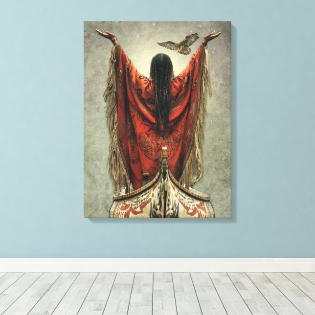 The Prayer - Wrapped Canvas Print (Insitu(Wood Floor))