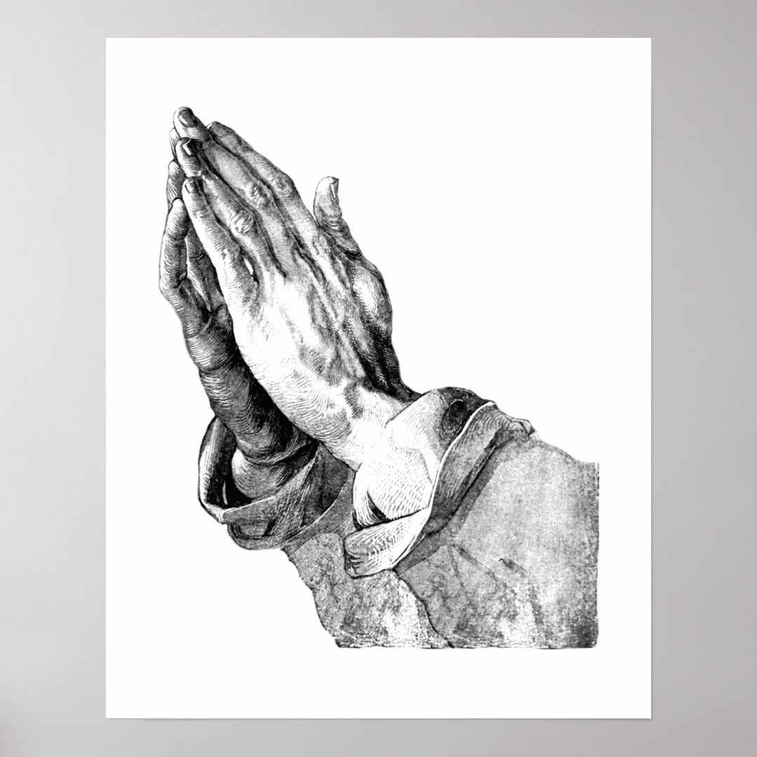 The Praying Hands Custom Poster | Zazzle