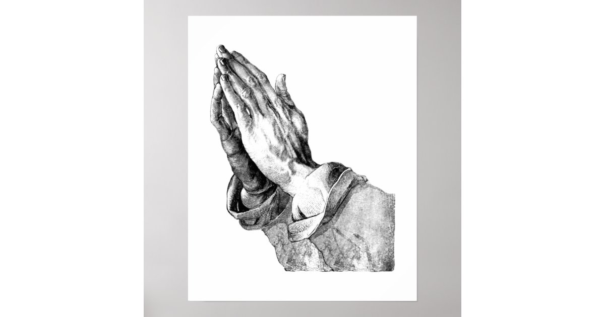 The Praying Hands Custom Poster | Zazzle