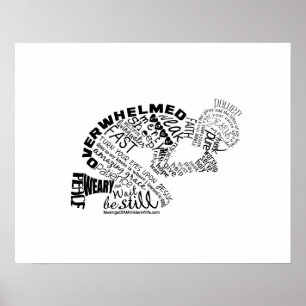 The Praying Woman in Black 20x16 Poster