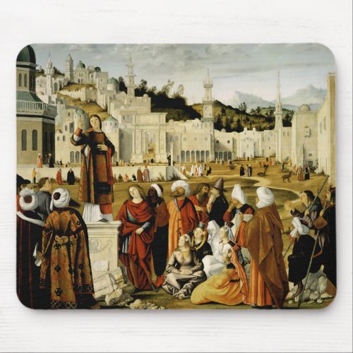 The Preaching of Saint Stephen in Jerusalem Mouse Pad