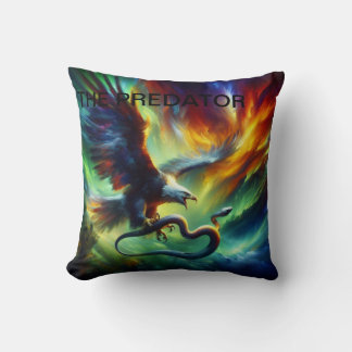 The Predator and the Prey" Throw Pillow