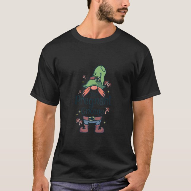 The Pregnant Gnome Pregnancy Announcement Christma T-Shirt (Front)