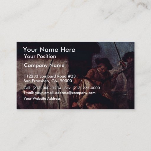 Customizable The Preparation Of The Guns" By Longhi Pietro Business Card Templates