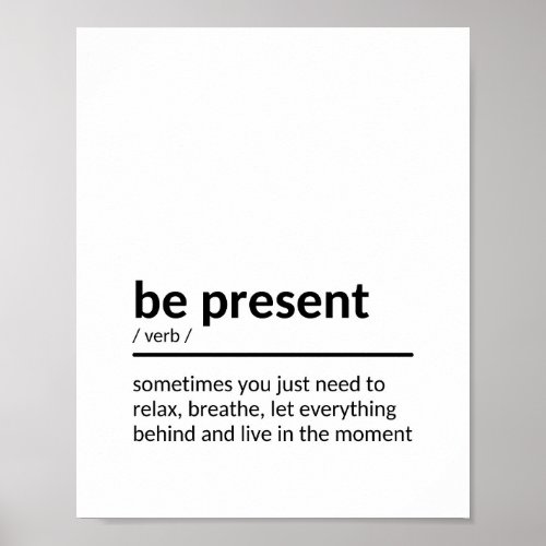 THE PRESENT MOMENT POSTER