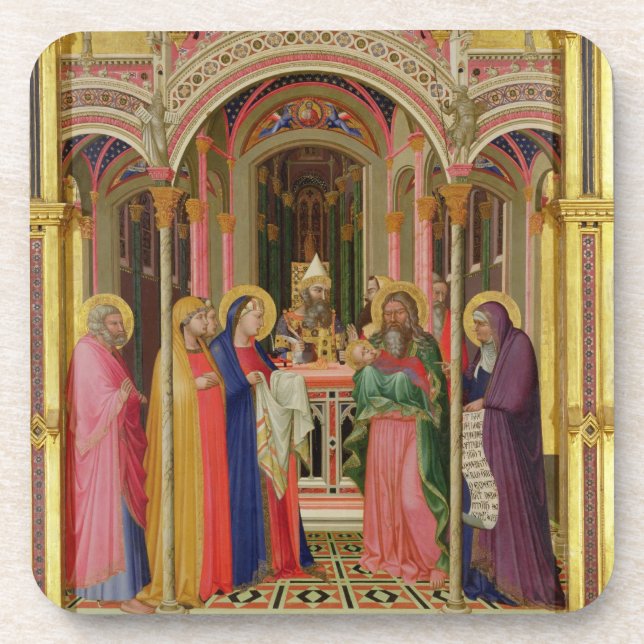 The Presentation in the Temple, 1342 (tempera on p Beverage Coaster (Front)