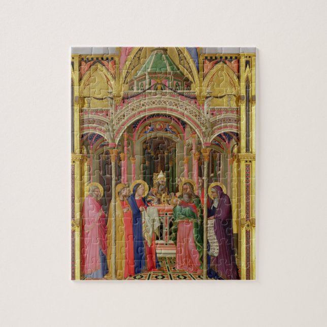 The Presentation in the Temple, 1342 (tempera on p Jigsaw Puzzle (Vertical)