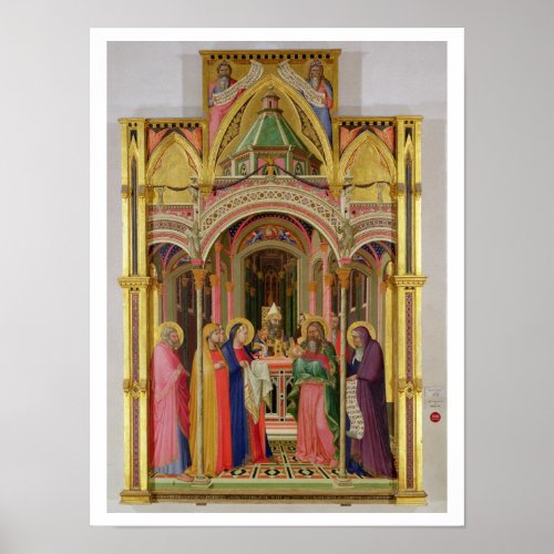 The Presentation in the Temple 1342 tempera on p Poster