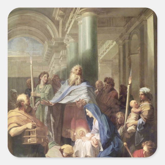 The Presentation in the Temple, 1692 Square Sticker (Front)