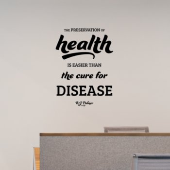 The Preservation Of Health Chiropractic Wall Decal by chiropracticbydesign at Zazzle