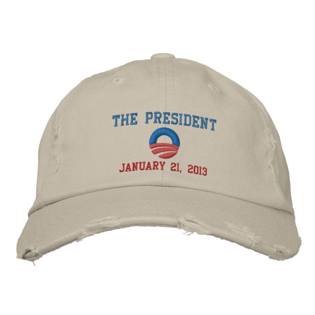 The President 1/21/13 Inauguration Day Embroidered Baseball Hat (Front)