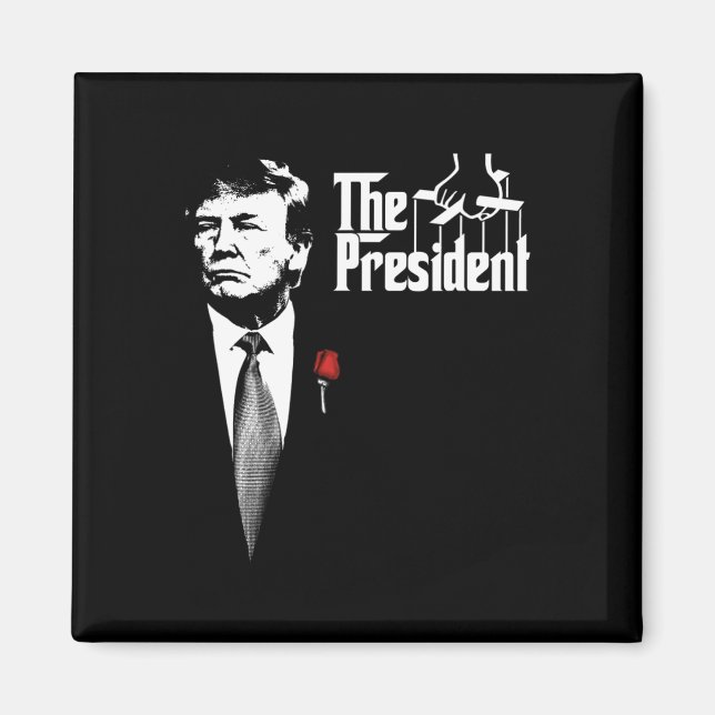 The President Donald Trump Movie Poster Trending M Magnet (Front)