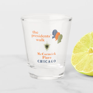 the presidents walk, McCormick Place, Chicago, IL Shot Glass
