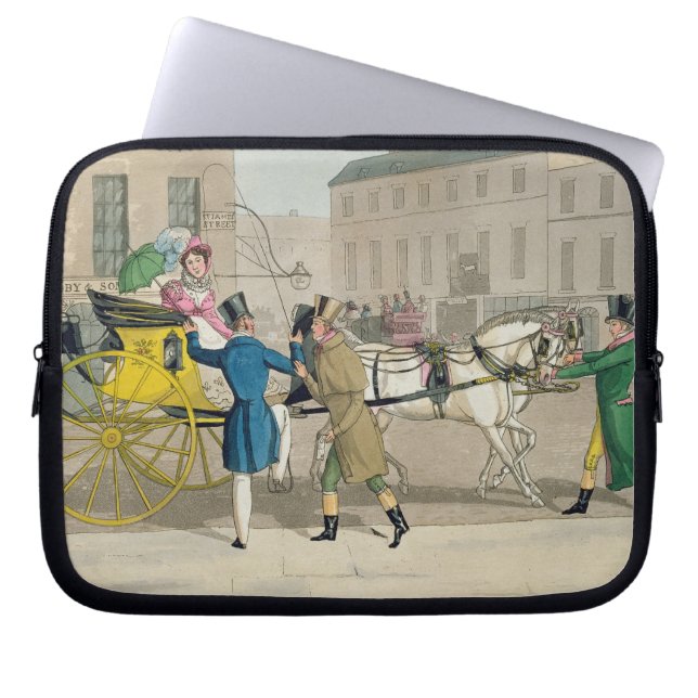 The Pressing Invitation, from 'Fashionable Bores, Laptop Sleeve (Front)