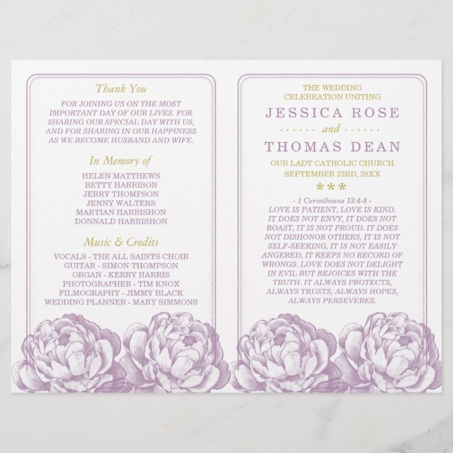 The Pretty Peony Floral Wedding Collection (Front)