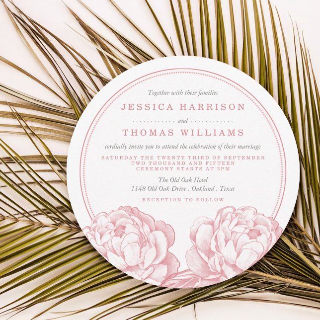 The Pretty Peony Floral Wedding Collection Invitation (Creator Uploaded)