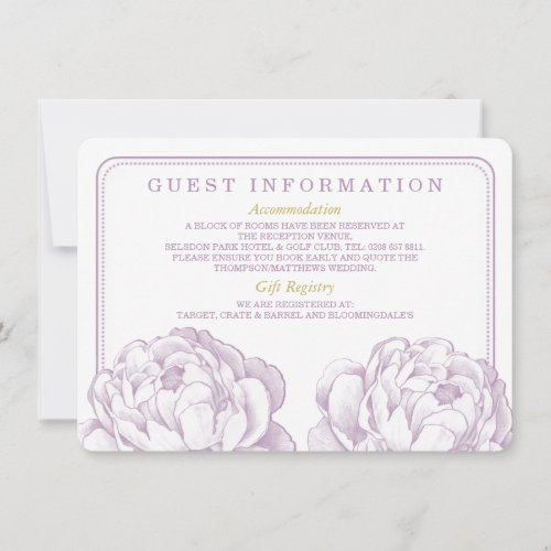 The Pretty Peony Floral Wedding Collection Invitation