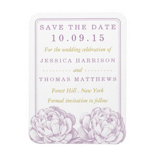 The Pretty Peony Floral Wedding Collection Magnet