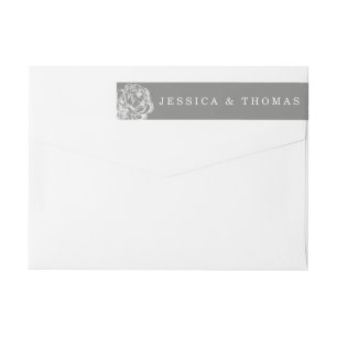 The Pretty Peony Floral Wedding Collection Wrap Around Label