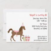 The Pretty Ponies Horse Birthday Invitation (Back)