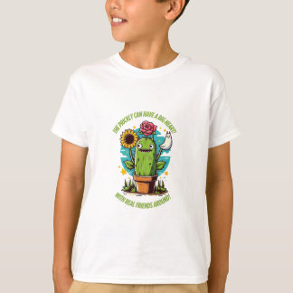 The Prickly Cactus with a Big Heart - Kawaii Cute T-Shirt