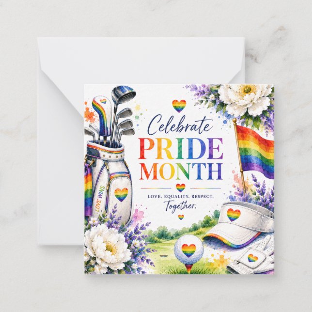 The Pride  for Golfer Note Card (Front)