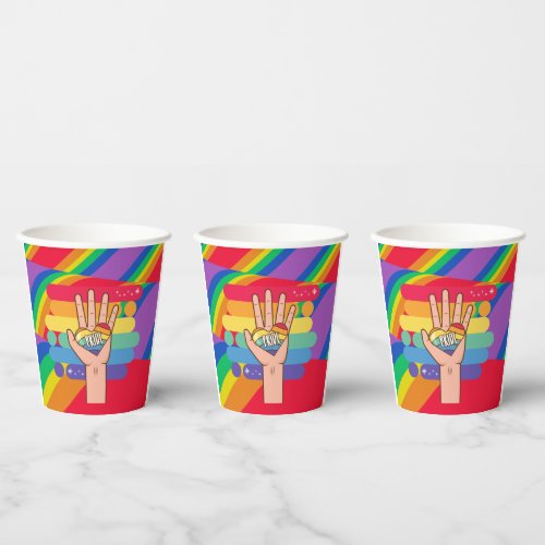 The Pride LGBT with Rainbow Theme   Paper Cups