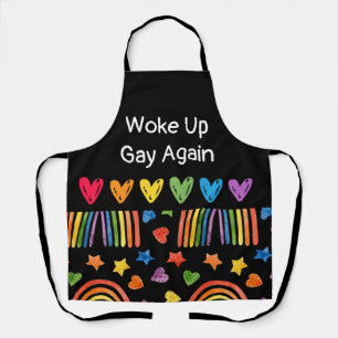 The Pride Woke up Gay Again Apron