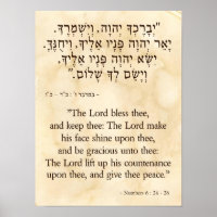 The Priestly Blessing in Hebrew and English