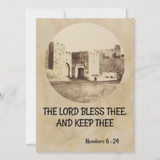 The Priestly Blessing on a Biblical Jerusalem card