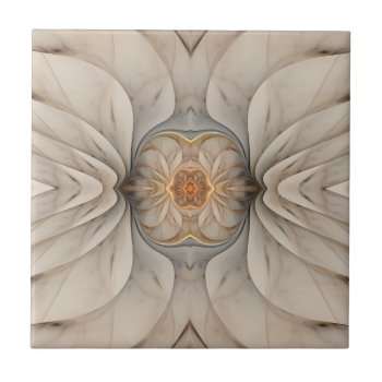 The Primal Om Abstract Floral Ceramic Tile by skellorg at Zazzle