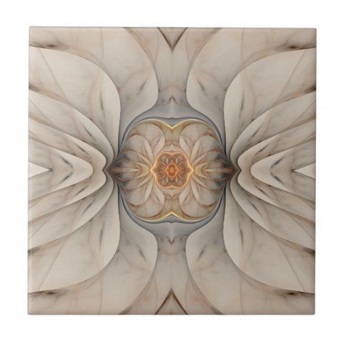 The Primal Om Abstract Floral Ceramic Tile