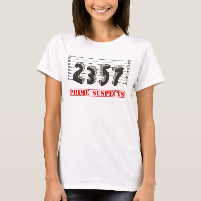 The Prime Number Suspects T-Shirt (Front)