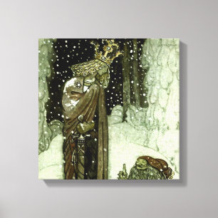“The Prince and the Tomten” by John Bauer Canvas Print