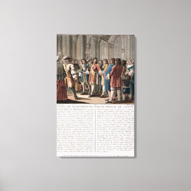 The Prince de Conti (1664-1709) praises the Duke o Canvas Print (Front)