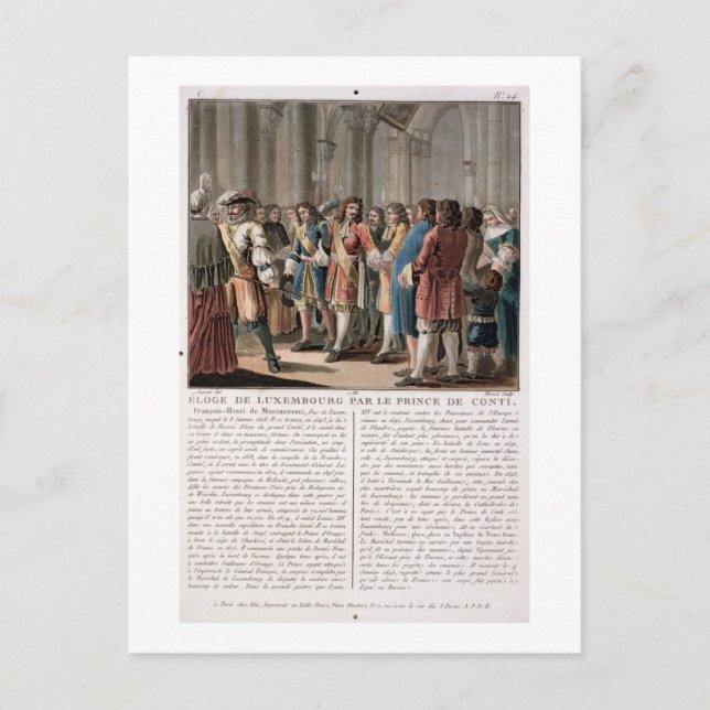 The Prince de Conti (1664-1709) praises the Duke o Postcard (Front)