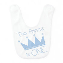 The Prince is One Birthday Bib The Prince is One Birthday Bib