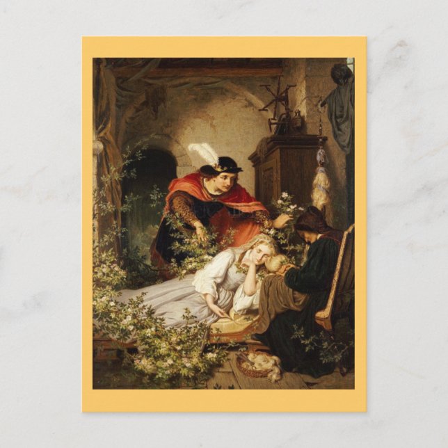 The Prince Leans Toward Sleeping Beauty Postcard (Front)