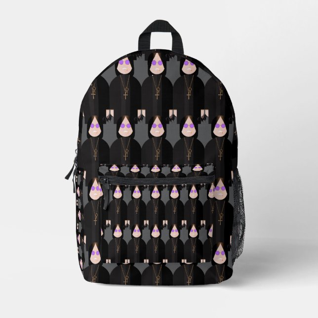 The Prince of Darkness – Psychedelic Pattern Backp Printed Backpack (Front)