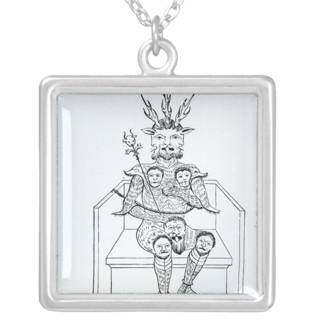 The Prince of Darkness Silver Plated Necklace (Front)