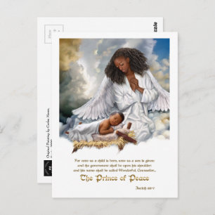The Prince of Peace Angel and Baby Jesus Christmas Postcard